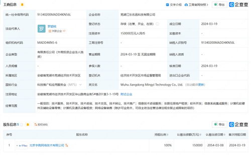 字節(jié)跳動15億元在蕪湖成立科技公司，聚焦信息技術(shù)咨詢服務(wù)